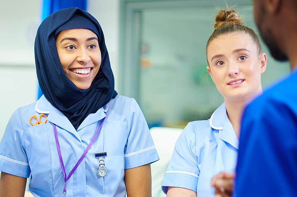 Nurses talking to each other
