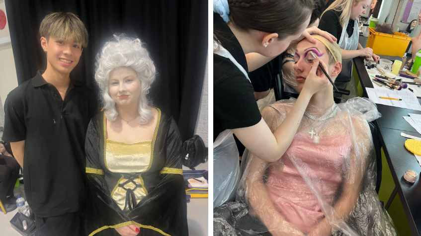 Media make-up students