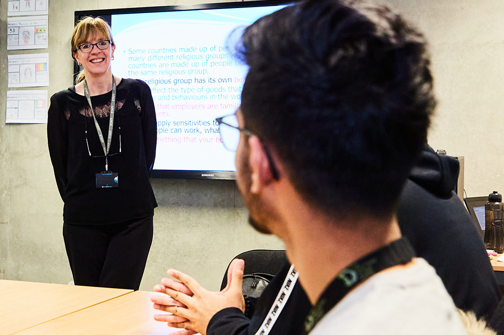 Students in a classroom