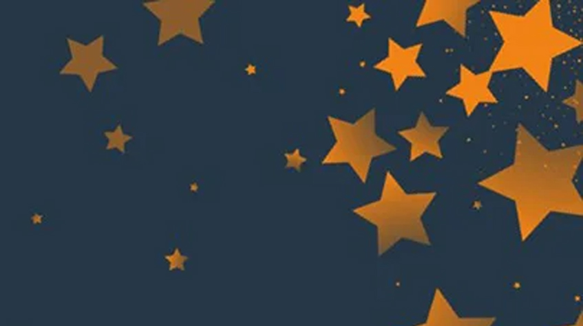 Awards background with gold stars