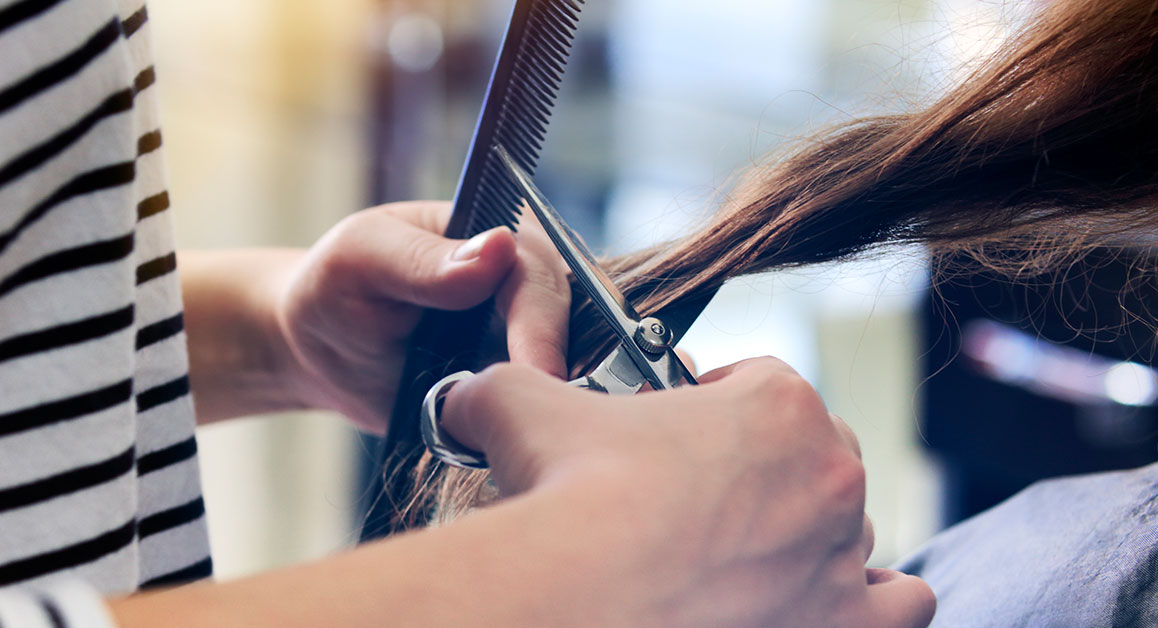 Hair being cut
