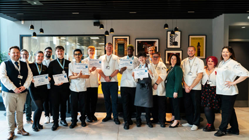 A group of students who competed in the 2026 GM Skills Competitions at The Manchester College’s City Campus Manchester.