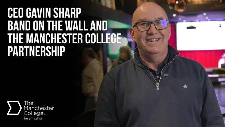 Interview with the CEO of Band on the Wall set inside the venue about their partnership with The Manchester College. CEO speaks to the camera.