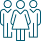 icon of three people