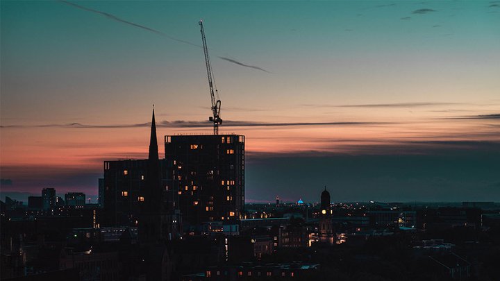 Construction work across the Manchester skyline