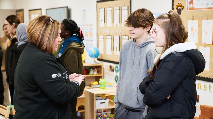 Students learning about career pathways