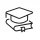 icon of a mortarboard academic cap resting on an icon of a text book