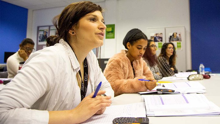 Law students in a classroom