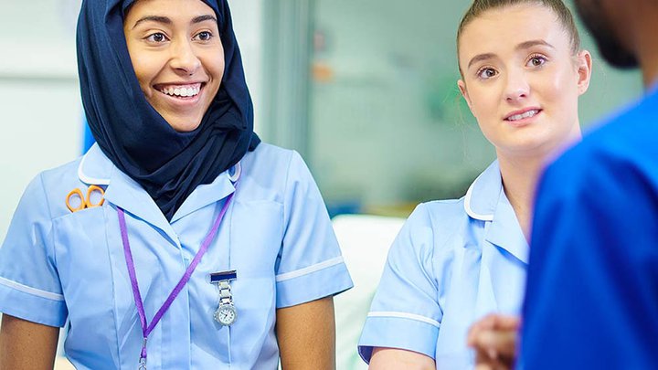 Nurses talking to each other