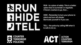 Run Hide Tell campaign banner
