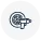 Black outline icon of a tyre on a white background.