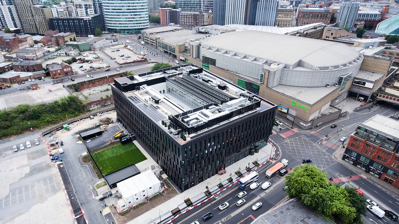 Ariel view of City Campus Manchester
