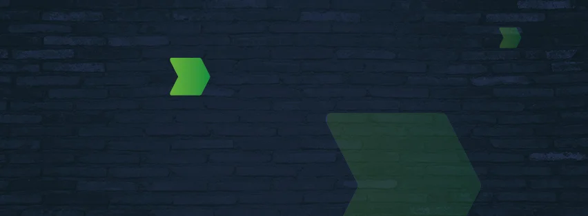 Dark blue branded background with green geometric graphics from The Manchester College logo.