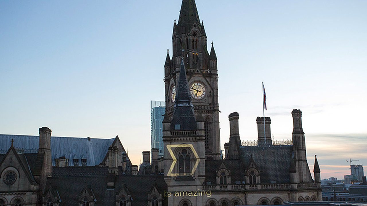 Gobo on Manchester Town Hall