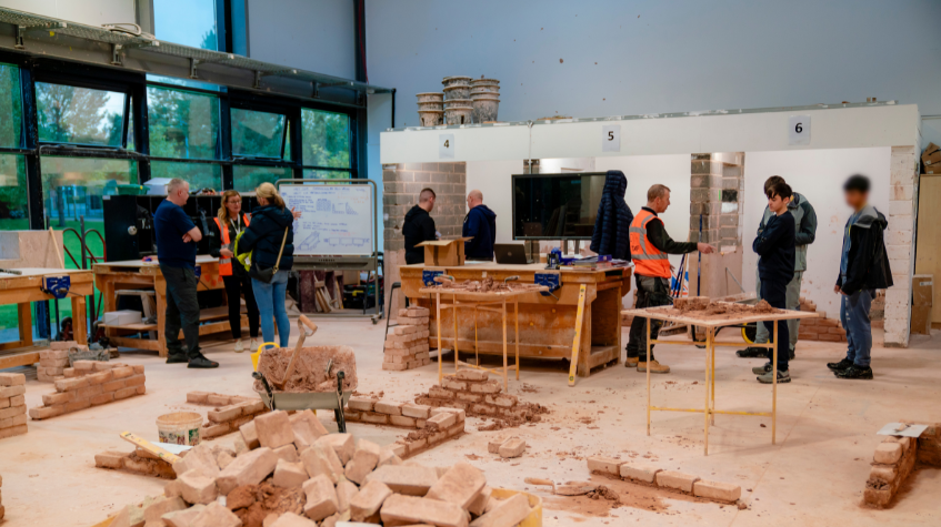 Construction students