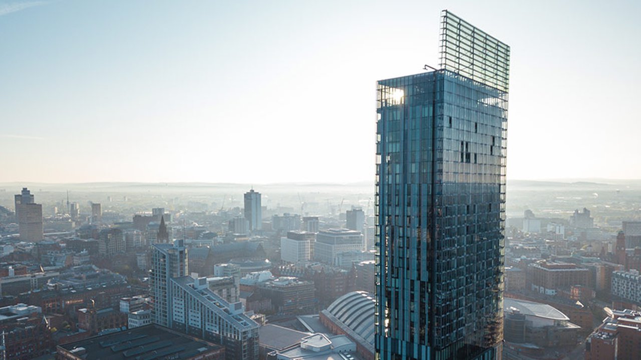 The Manchester skyline including Beetham Tower