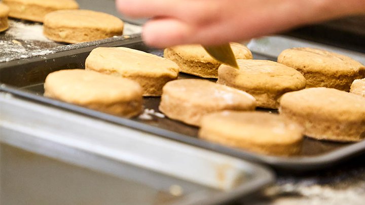 Tray of biscuits