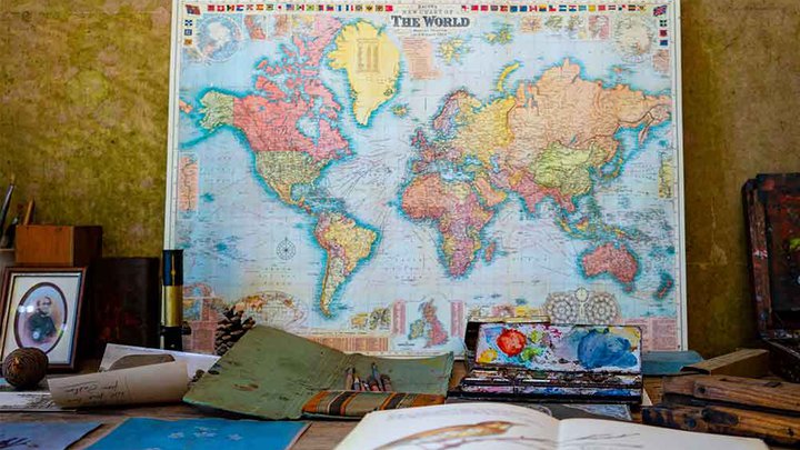A map of the world