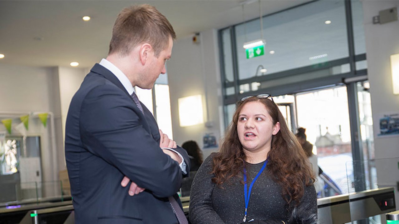 MP James Frith visits The Manchester College for National Careers Week