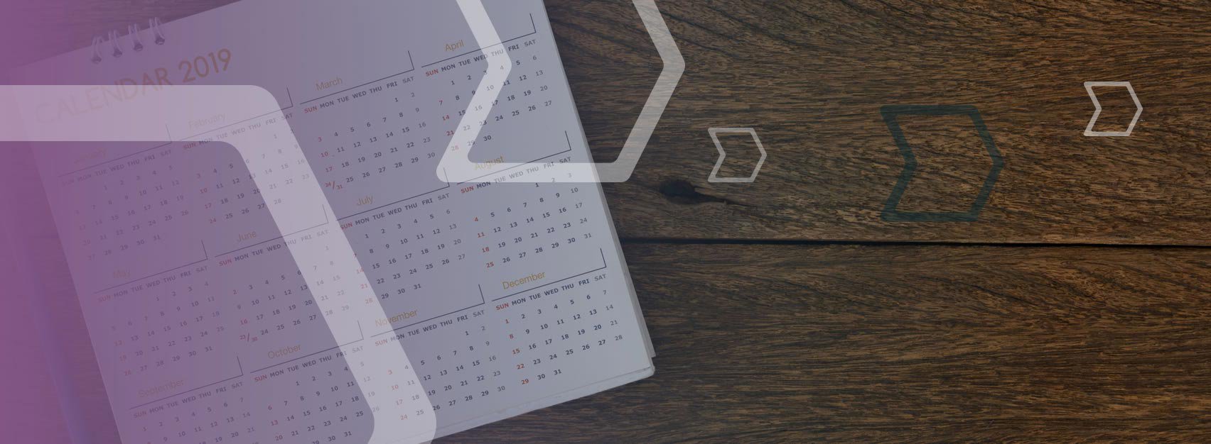 A calendar placed on a table