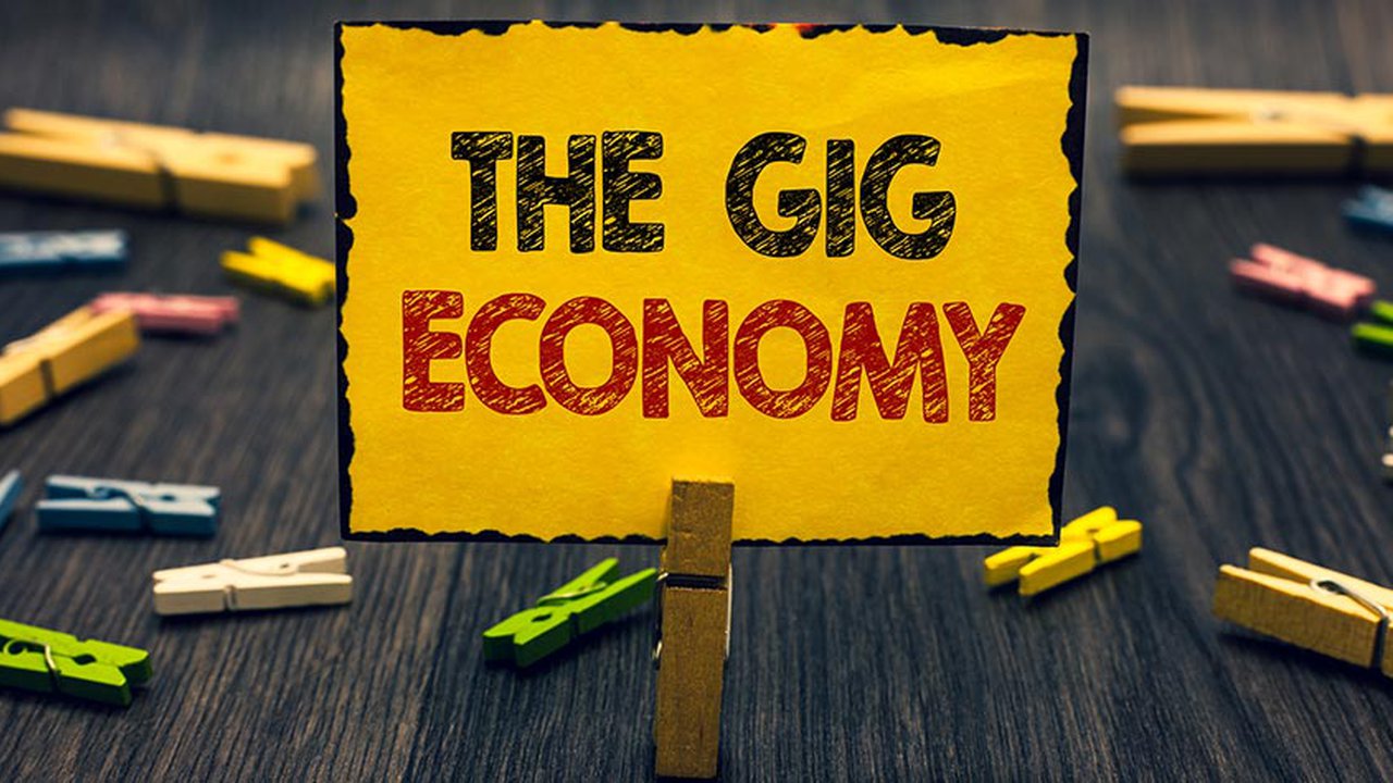 A gig economy sign