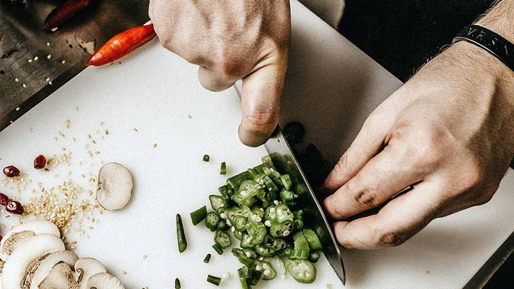 Food ingredients being prepared