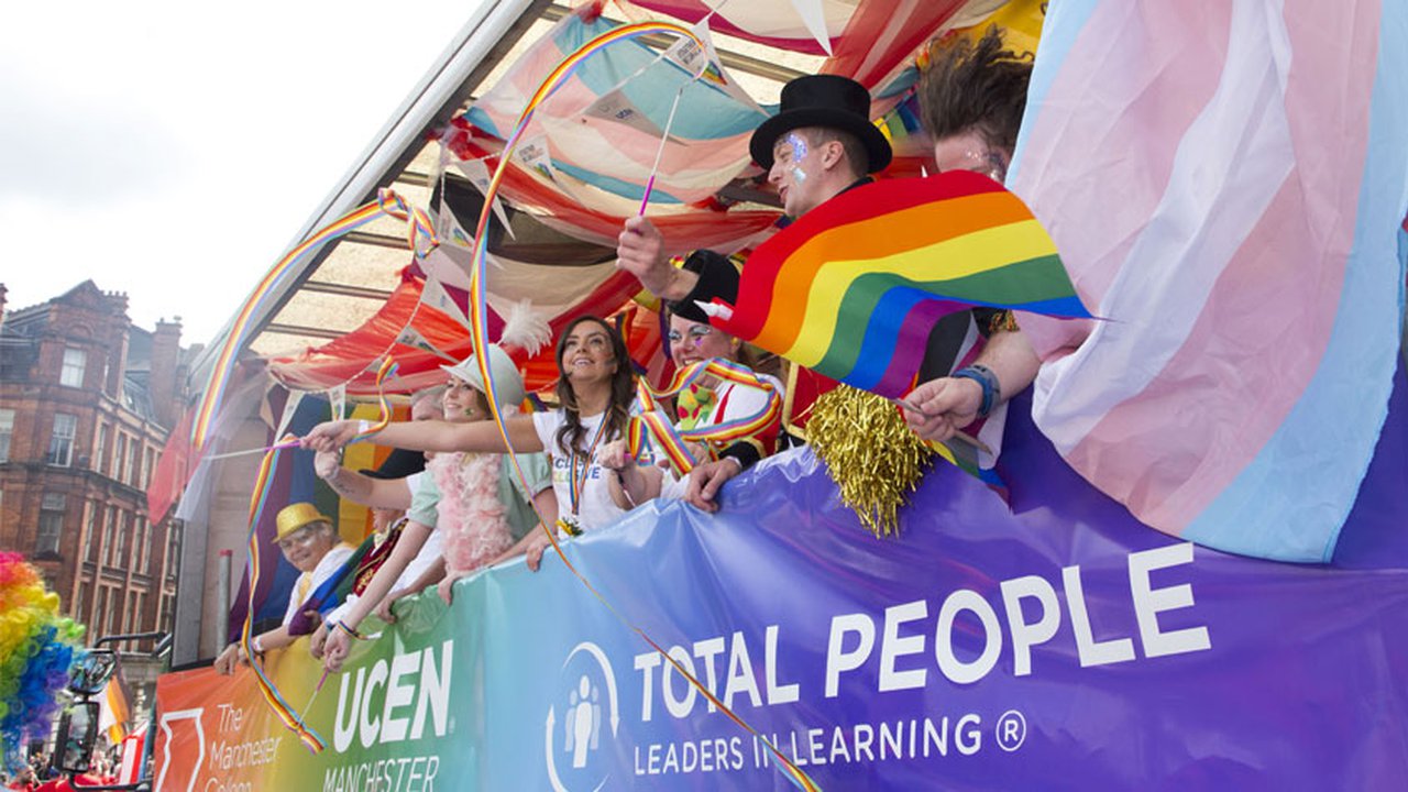 Pride bus during the parade