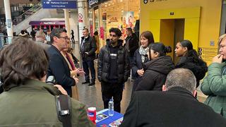 Uniformed Services and Criminology students meeting the Mayor of Greater Manchester and the Chancellor of the Exchequer.