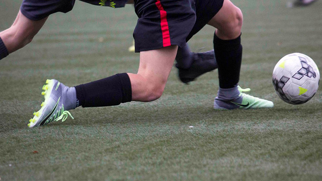 The Manchester College football team playing in the finals