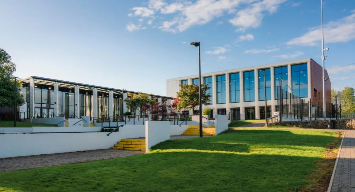 The Manchester College Openshaw campus buildings and courtyard
