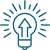 icon of bright lightbulb with arrow pointing up