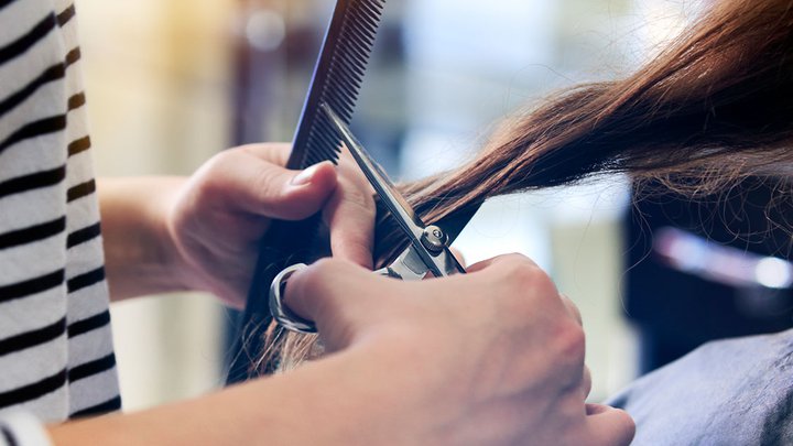 Hair being cut