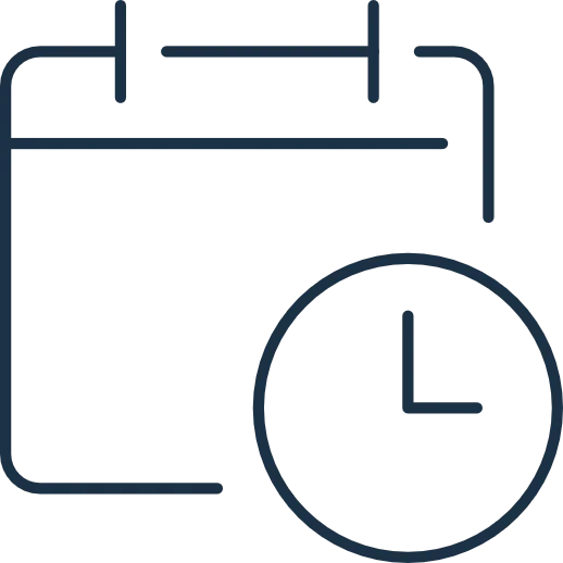 calendar with small clock icon